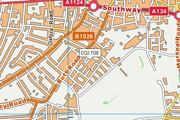 CO2 7GE map - OS VectorMap District (Ordnance Survey)