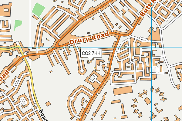 CO2 7HH map - OS VectorMap District (Ordnance Survey)