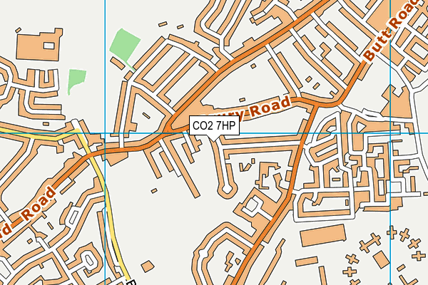 CO2 7HP map - OS VectorMap District (Ordnance Survey)