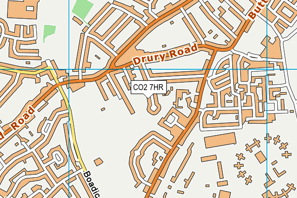 CO2 7HR map - OS VectorMap District (Ordnance Survey)