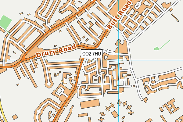 CO2 7HU map - OS VectorMap District (Ordnance Survey)