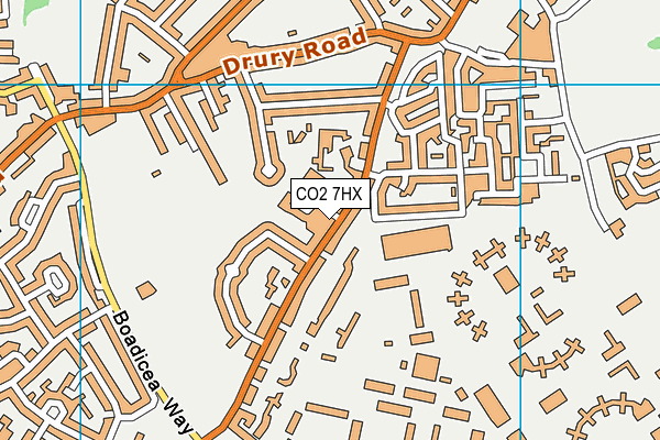 CO2 7HX map - OS VectorMap District (Ordnance Survey)
