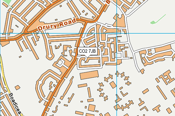 CO2 7JB map - OS VectorMap District (Ordnance Survey)