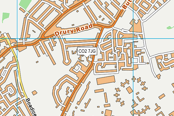 CO2 7JG map - OS VectorMap District (Ordnance Survey)