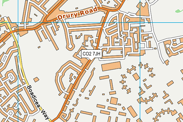 CO2 7JH map - OS VectorMap District (Ordnance Survey)