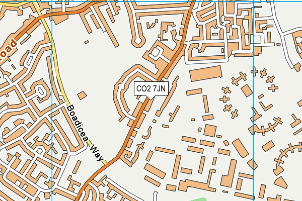 CO2 7JN map - OS VectorMap District (Ordnance Survey)