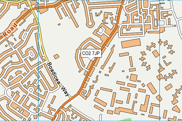 CO2 7JP map - OS VectorMap District (Ordnance Survey)