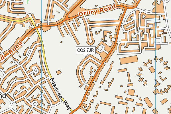 CO2 7JR map - OS VectorMap District (Ordnance Survey)
