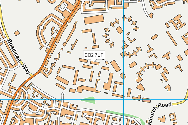 CO2 7UT map - OS VectorMap District (Ordnance Survey)
