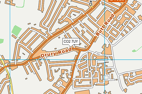 CO2 7UY map - OS VectorMap District (Ordnance Survey)