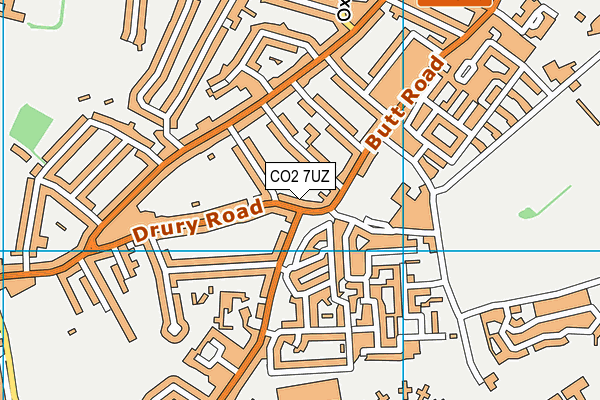 CO2 7UZ map - OS VectorMap District (Ordnance Survey)