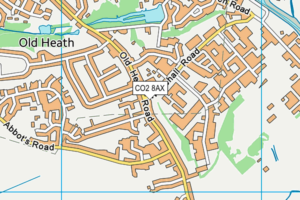 CO2 8AX map - OS VectorMap District (Ordnance Survey)