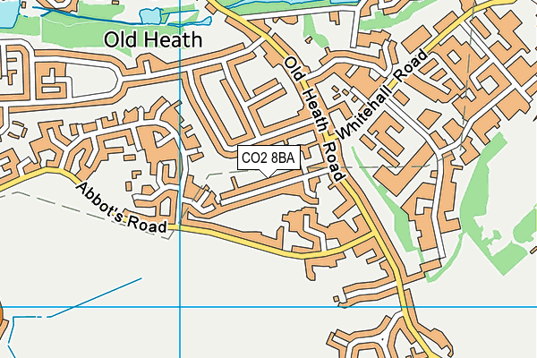 CO2 8BA map - OS VectorMap District (Ordnance Survey)