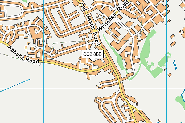 CO2 8BD map - OS VectorMap District (Ordnance Survey)