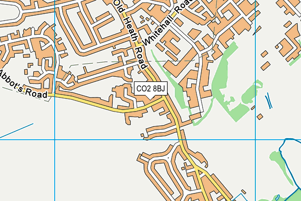 CO2 8BJ map - OS VectorMap District (Ordnance Survey)