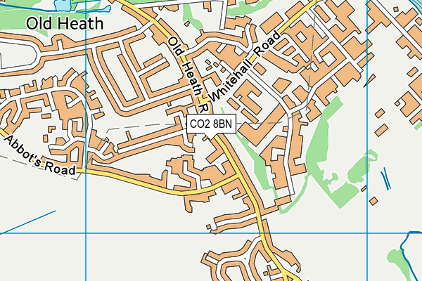 CO2 8BN map - OS VectorMap District (Ordnance Survey)