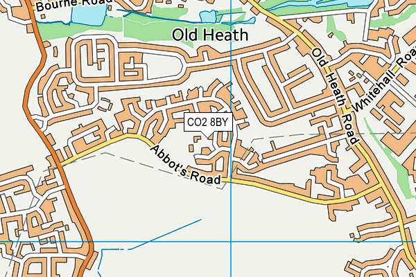 CO2 8BY map - OS VectorMap District (Ordnance Survey)