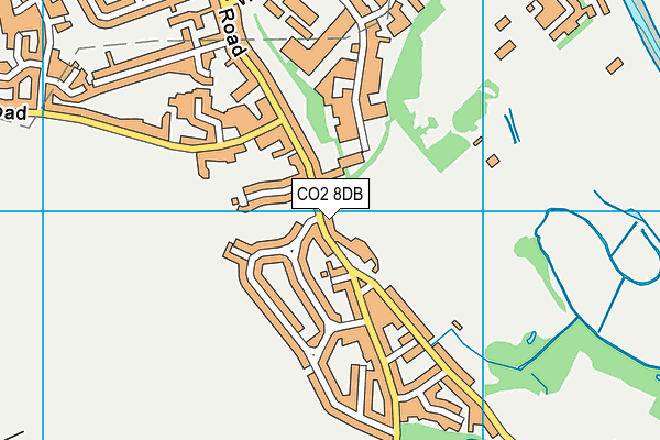 CO2 8DB map - OS VectorMap District (Ordnance Survey)