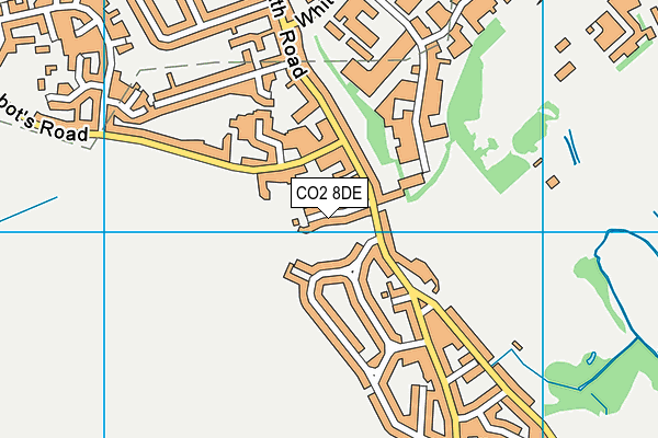 CO2 8DE map - OS VectorMap District (Ordnance Survey)