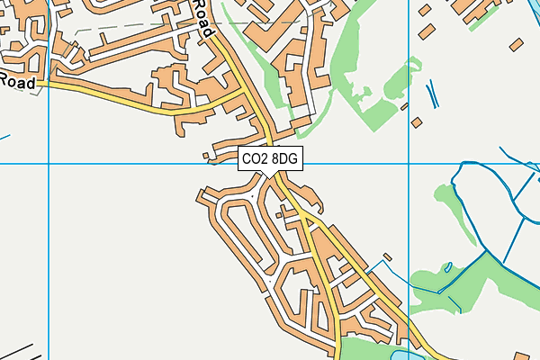 CO2 8DG map - OS VectorMap District (Ordnance Survey)