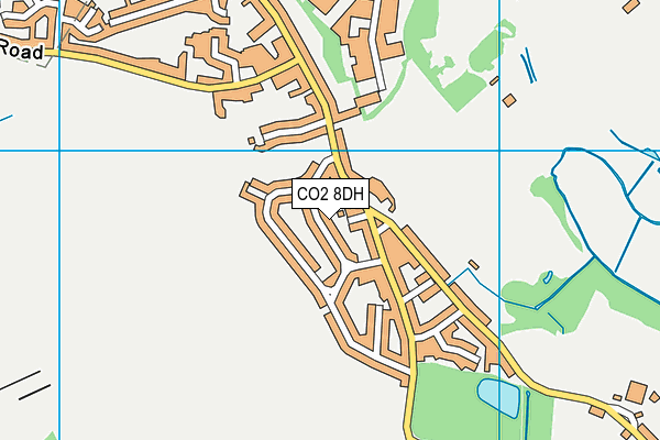 CO2 8DH map - OS VectorMap District (Ordnance Survey)