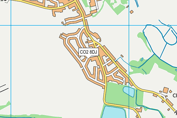 CO2 8DJ map - OS VectorMap District (Ordnance Survey)
