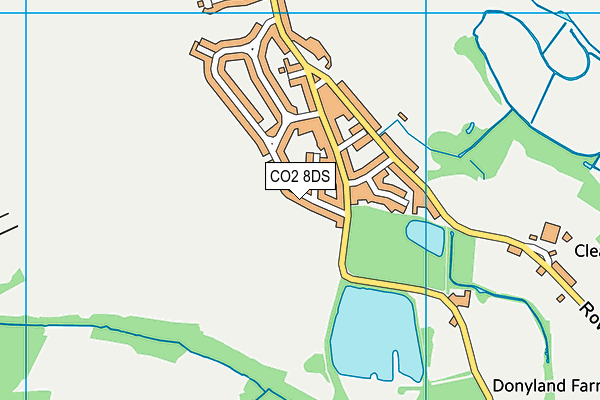 CO2 8DS map - OS VectorMap District (Ordnance Survey)