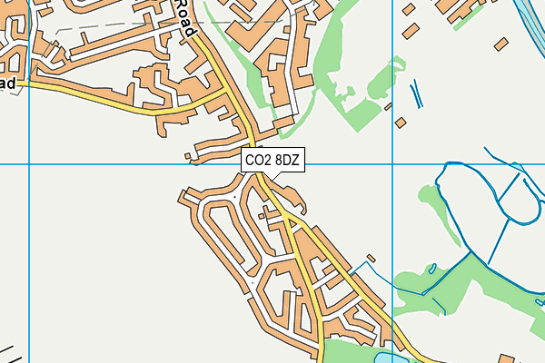 CO2 8DZ map - OS VectorMap District (Ordnance Survey)