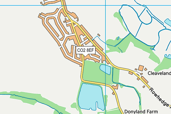 CO2 8EF map - OS VectorMap District (Ordnance Survey)