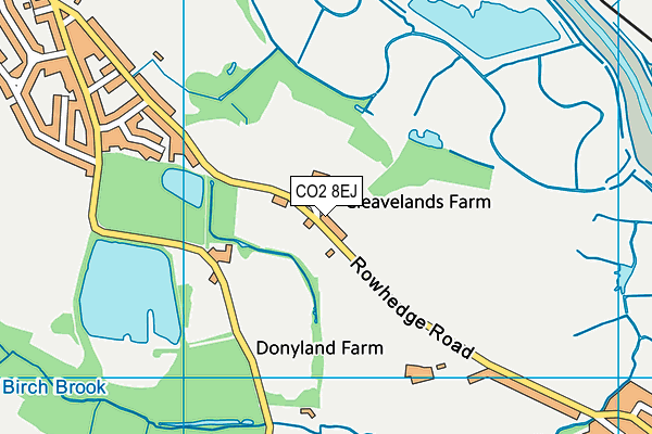 CO2 8EJ map - OS VectorMap District (Ordnance Survey)