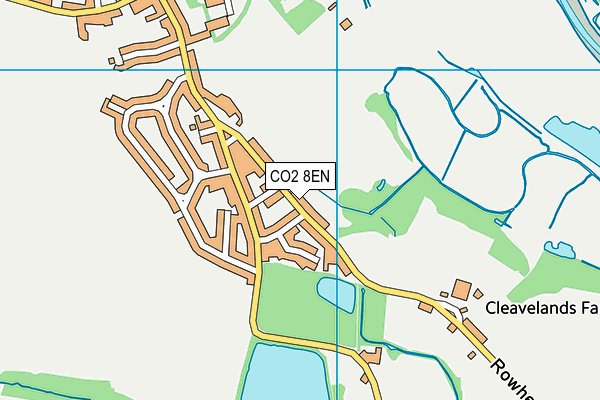 CO2 8EN map - OS VectorMap District (Ordnance Survey)