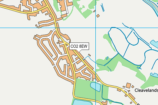 CO2 8EW map - OS VectorMap District (Ordnance Survey)
