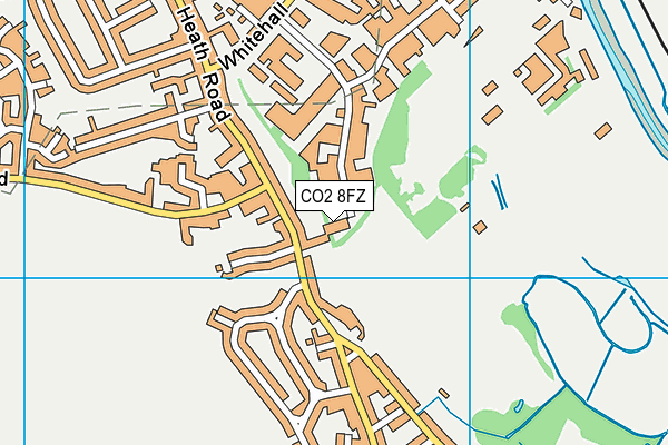 CO2 8FZ map - OS VectorMap District (Ordnance Survey)