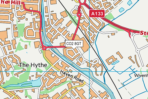 CO2 8GT map - OS VectorMap District (Ordnance Survey)