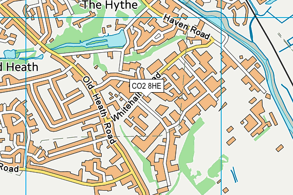 CO2 8HE map - OS VectorMap District (Ordnance Survey)