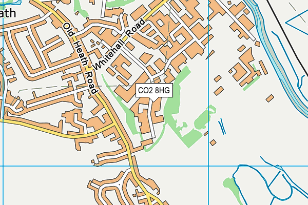 Pump Gyms (Colchester) map (CO2 8HG) - OS VectorMap District (Ordnance Survey)
