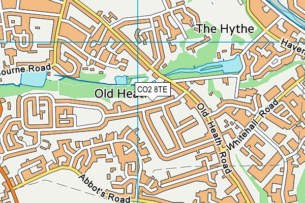 CO2 8TE map - OS VectorMap District (Ordnance Survey)