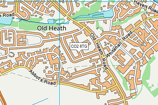 CO2 8TG map - OS VectorMap District (Ordnance Survey)