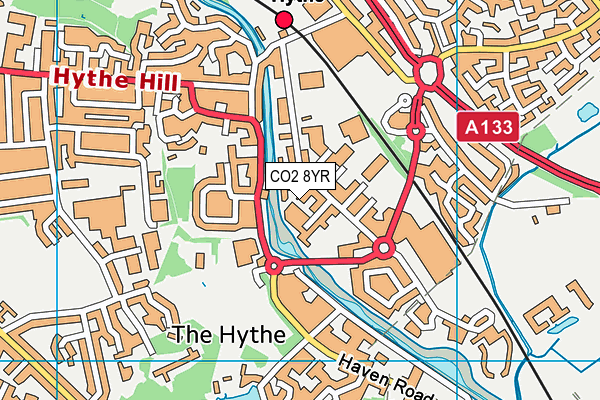 CO2 8YR map - OS VectorMap District (Ordnance Survey)