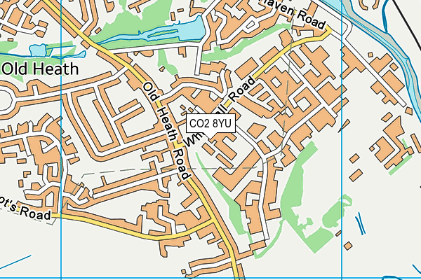 CO2 8YU map - OS VectorMap District (Ordnance Survey)