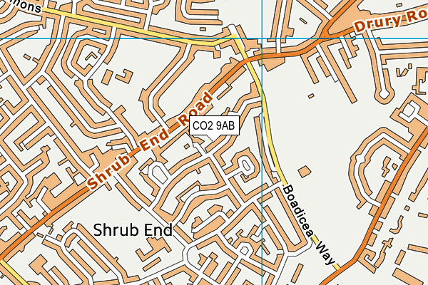 CO2 9AB map - OS VectorMap District (Ordnance Survey)