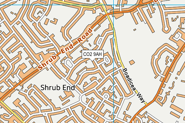 CO2 9AH map - OS VectorMap District (Ordnance Survey)