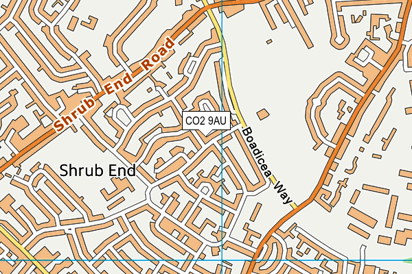 CO2 9AU map - OS VectorMap District (Ordnance Survey)