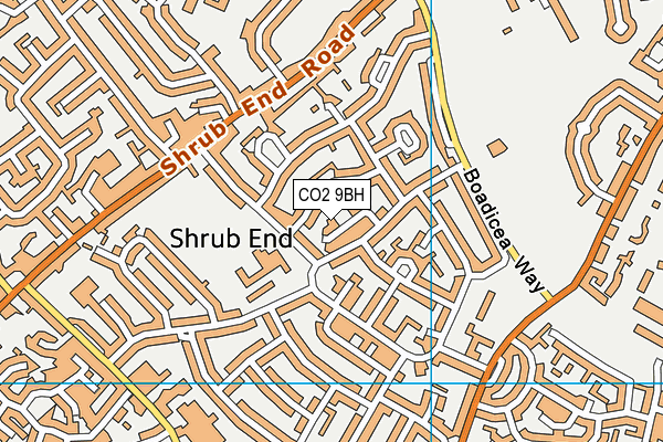 CO2 9BH map - OS VectorMap District (Ordnance Survey)