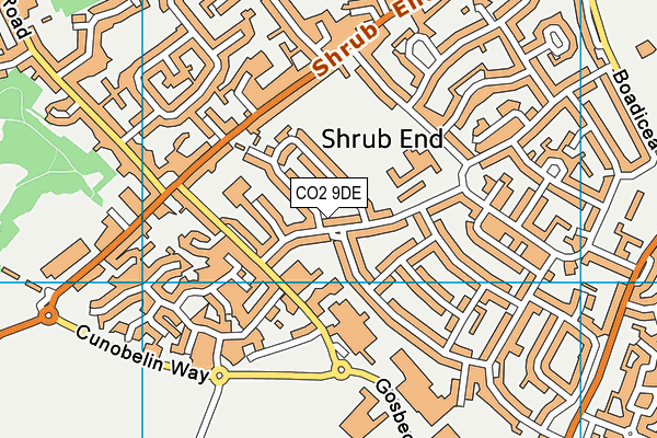 CO2 9DE map - OS VectorMap District (Ordnance Survey)