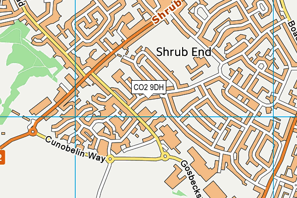 CO2 9DH map - OS VectorMap District (Ordnance Survey)