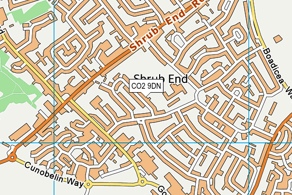 CO2 9DN map - OS VectorMap District (Ordnance Survey)