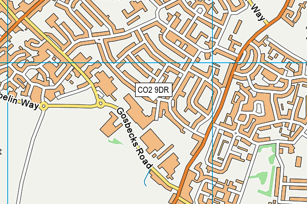 CO2 9DR map - OS VectorMap District (Ordnance Survey)