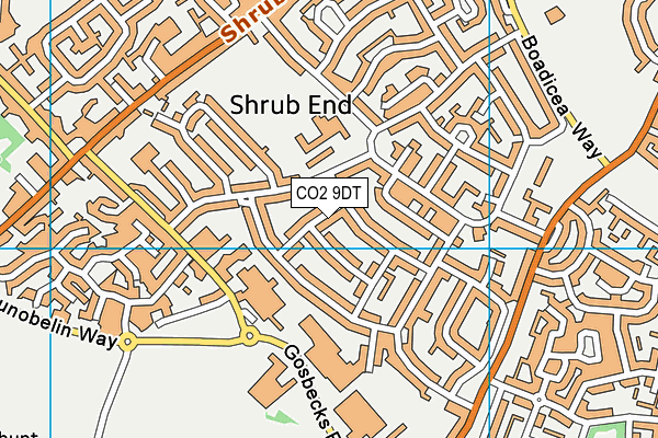 CO2 9DT map - OS VectorMap District (Ordnance Survey)