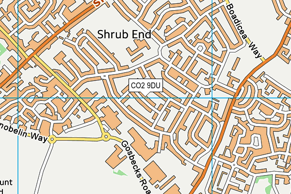 CO2 9DU map - OS VectorMap District (Ordnance Survey)